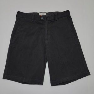 Bugatchi Flat Front Chino Shorts -Black - Made in